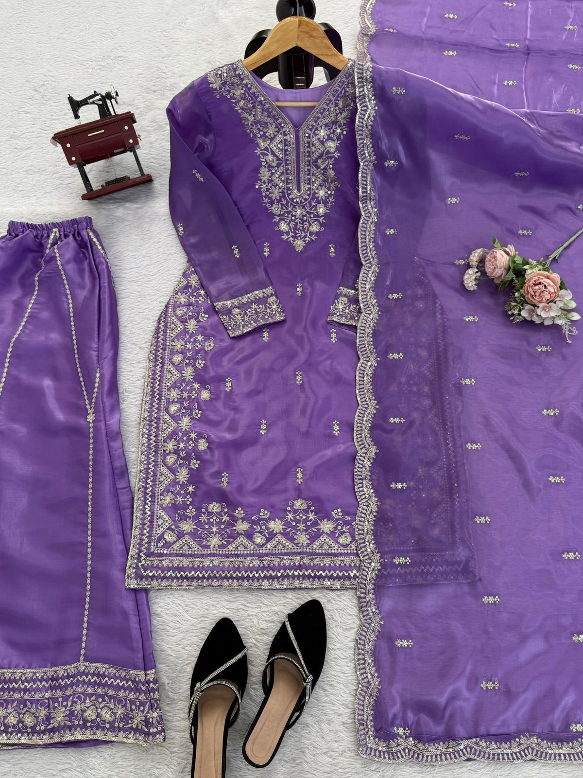 Designer Indian Pakistani top plazzo Bollywood Dress Party Wear Suit wedding