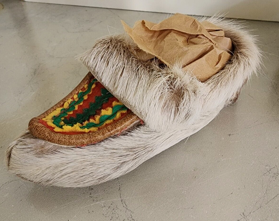 Soft Soled, Pointed Toe and Reindeer Hair Children Moccasins