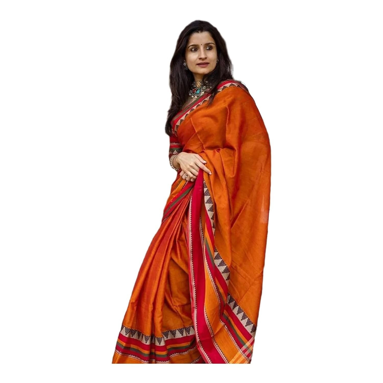 Narayanpet Handloom cotton saree (With Blouse Piece)