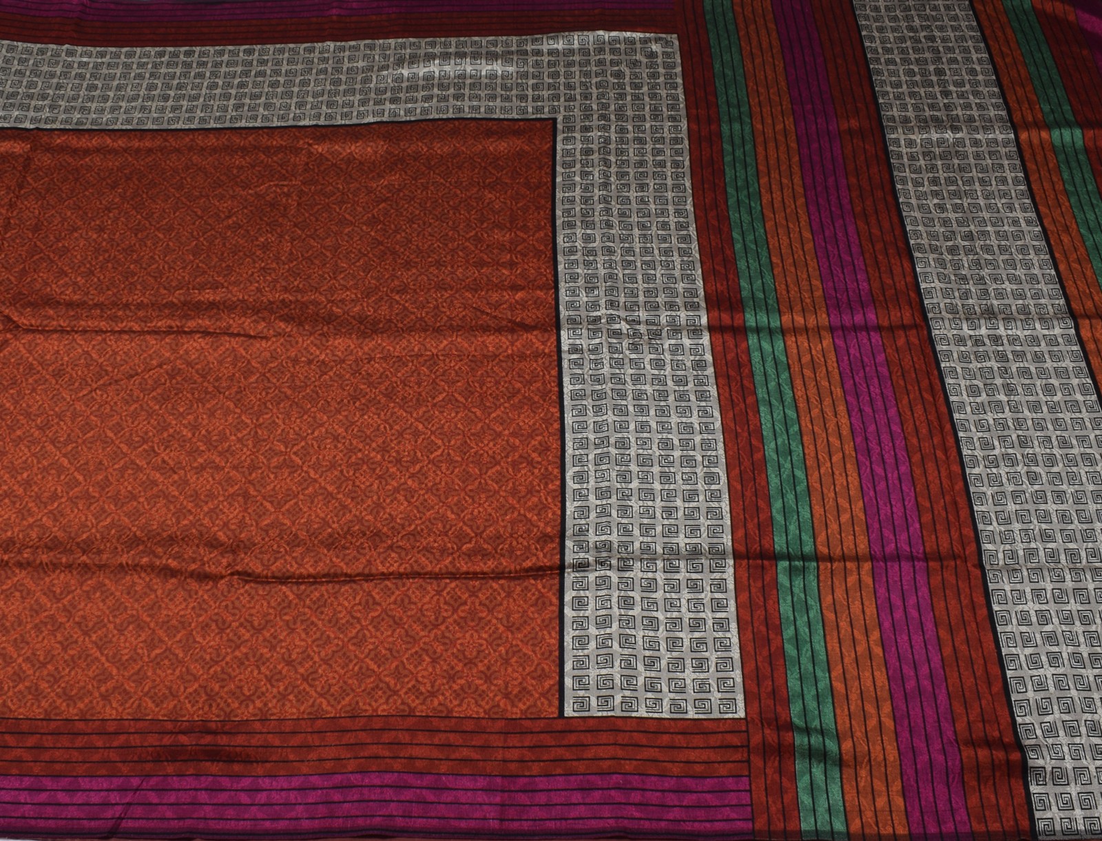 Sushila Vintage Indian Saree Blend Silk Printed 5 Yard Soft Craft Sari Fabric