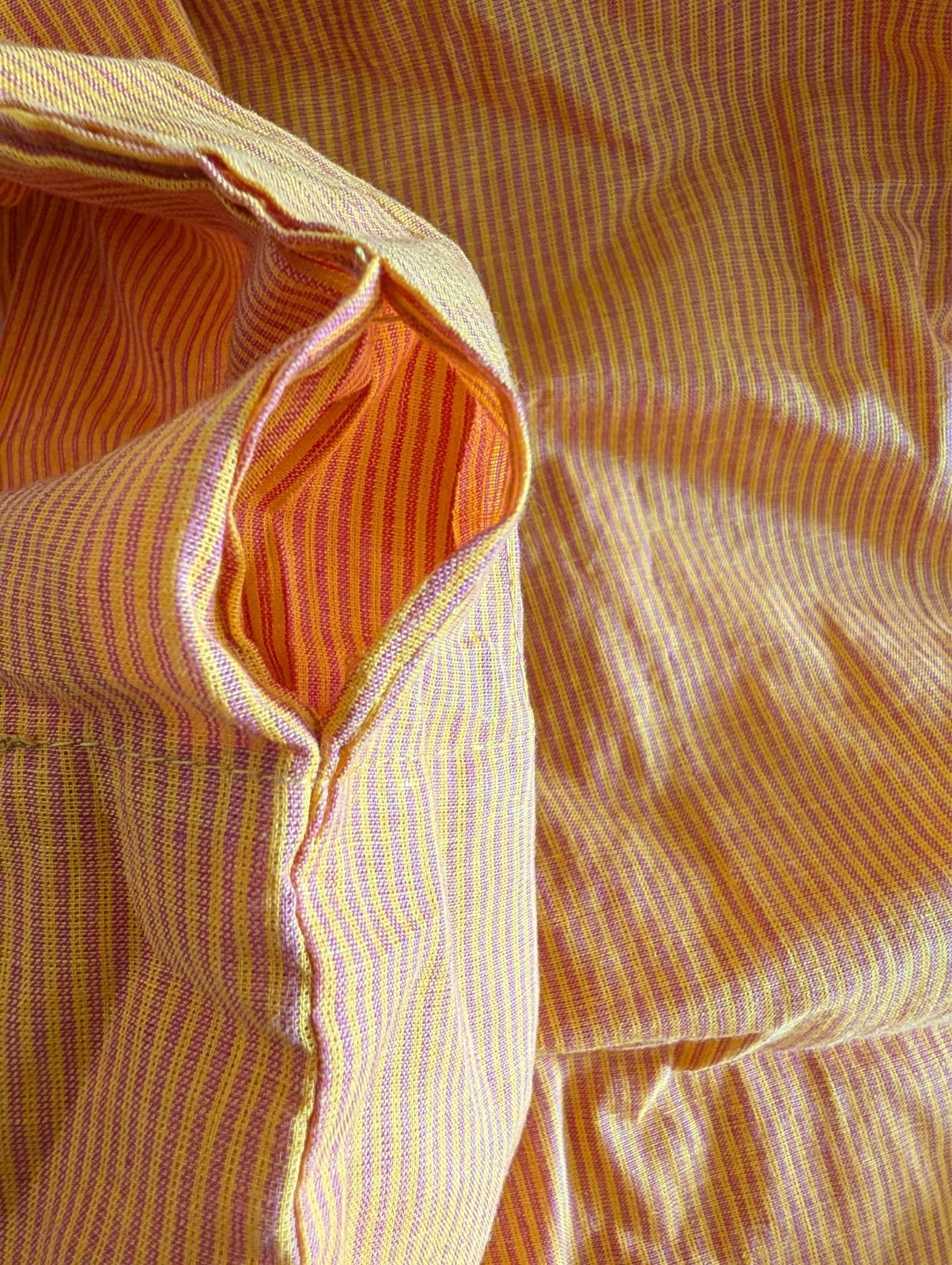 boy child’s kurta tunic top orange striped size 24 traditional clothing shirt