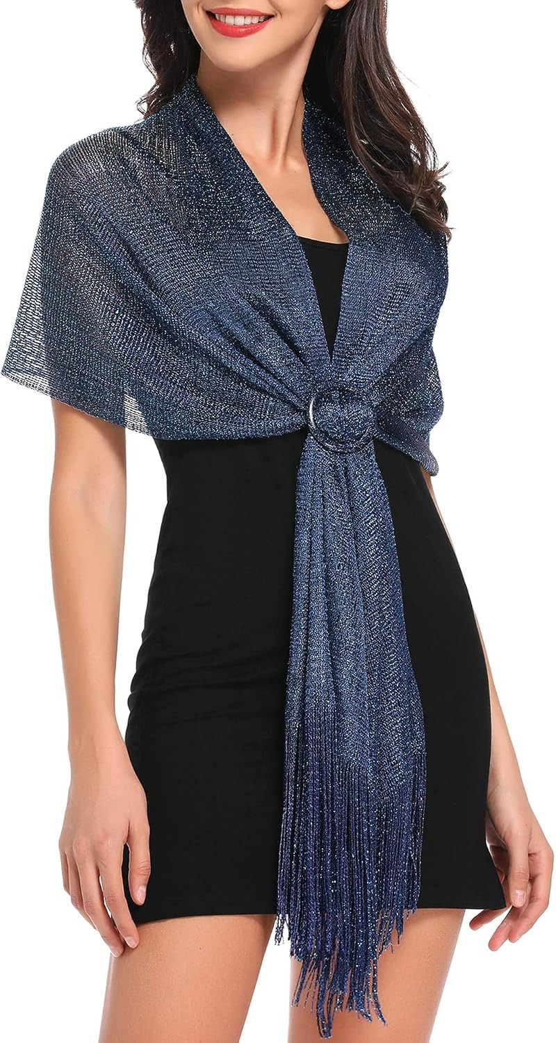 Sparkling Metallic Shawls and Wraps for Evening Party/Wedding/Formal Dresses (Wi