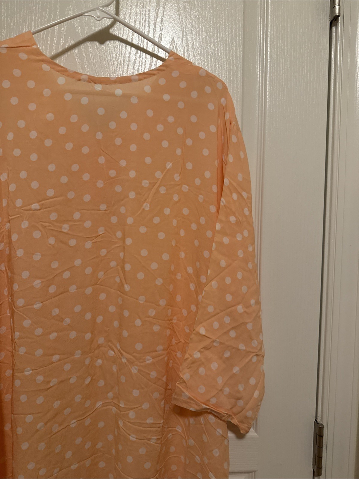 Indian Pakistani Kameez Moomoo Polka Dot Pink Peach Women New Size Large