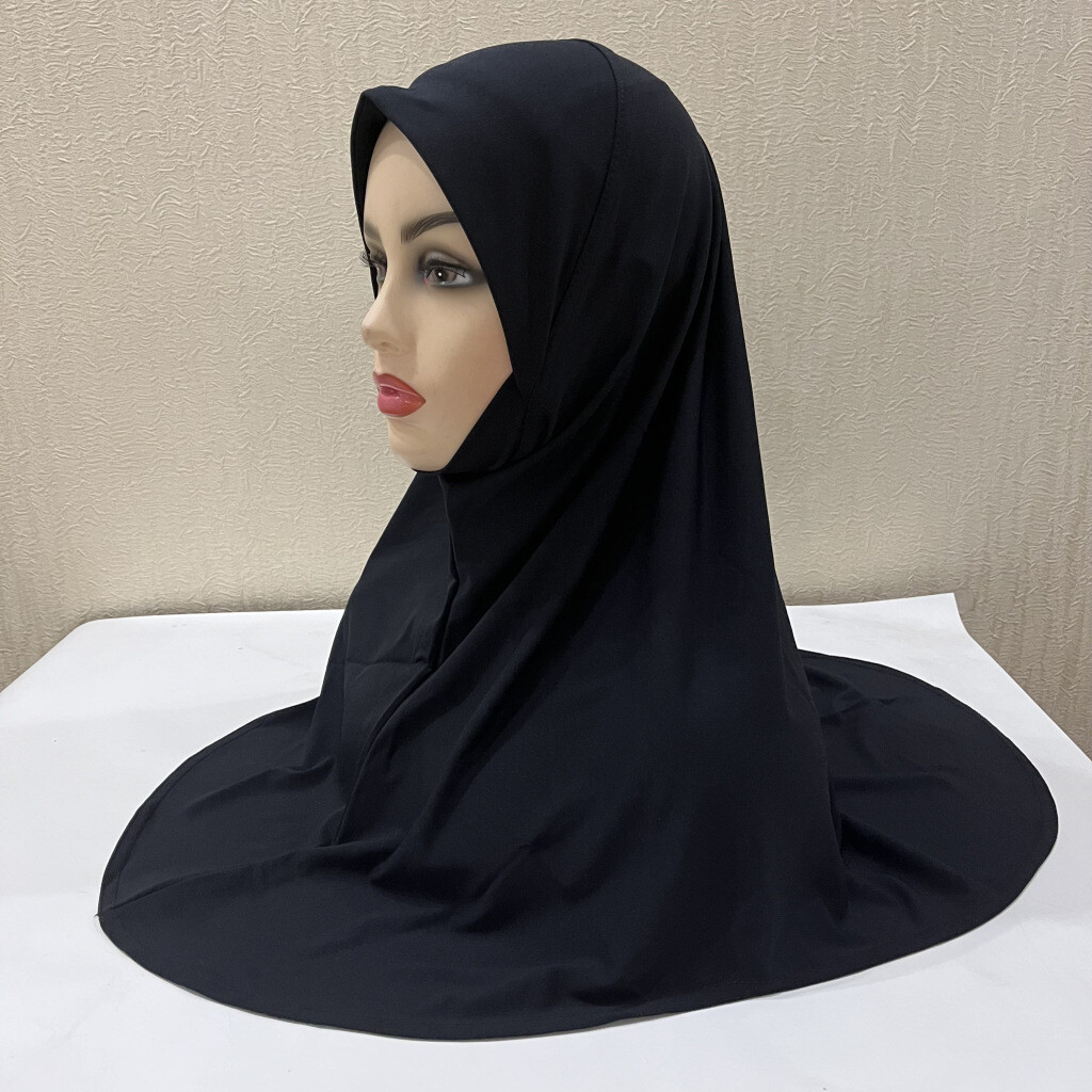 Teenage Girls Dwarf Womens Solid Color Amira Turban Muslim Prayer Hijab Headwear