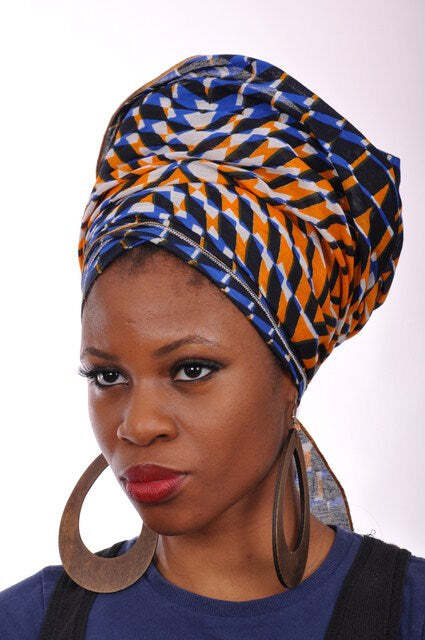 Multicolor African Print Head wrap One Size