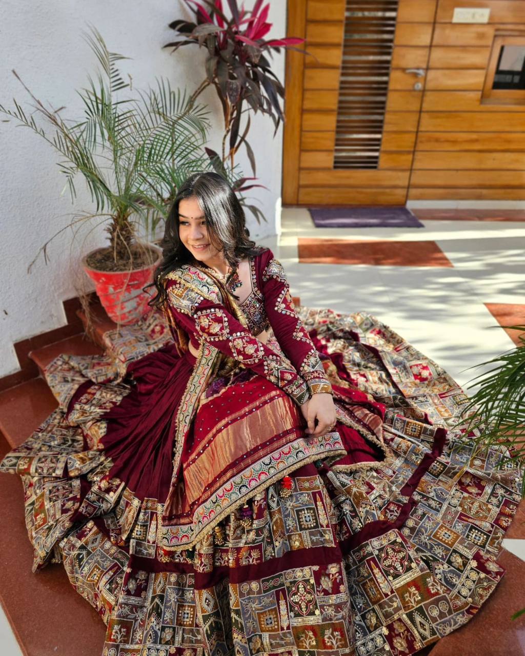 Beautiful Multicolor Navratri Lehenga Choli For Women By Aadat export