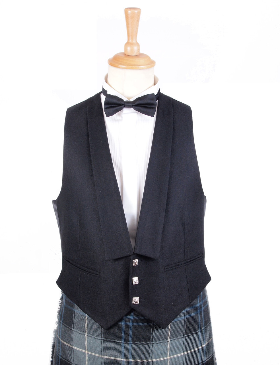 Mens Prince Charlie Kilt Jacket With 3 Button Vest Mens 100% Wool Wedding Jacket