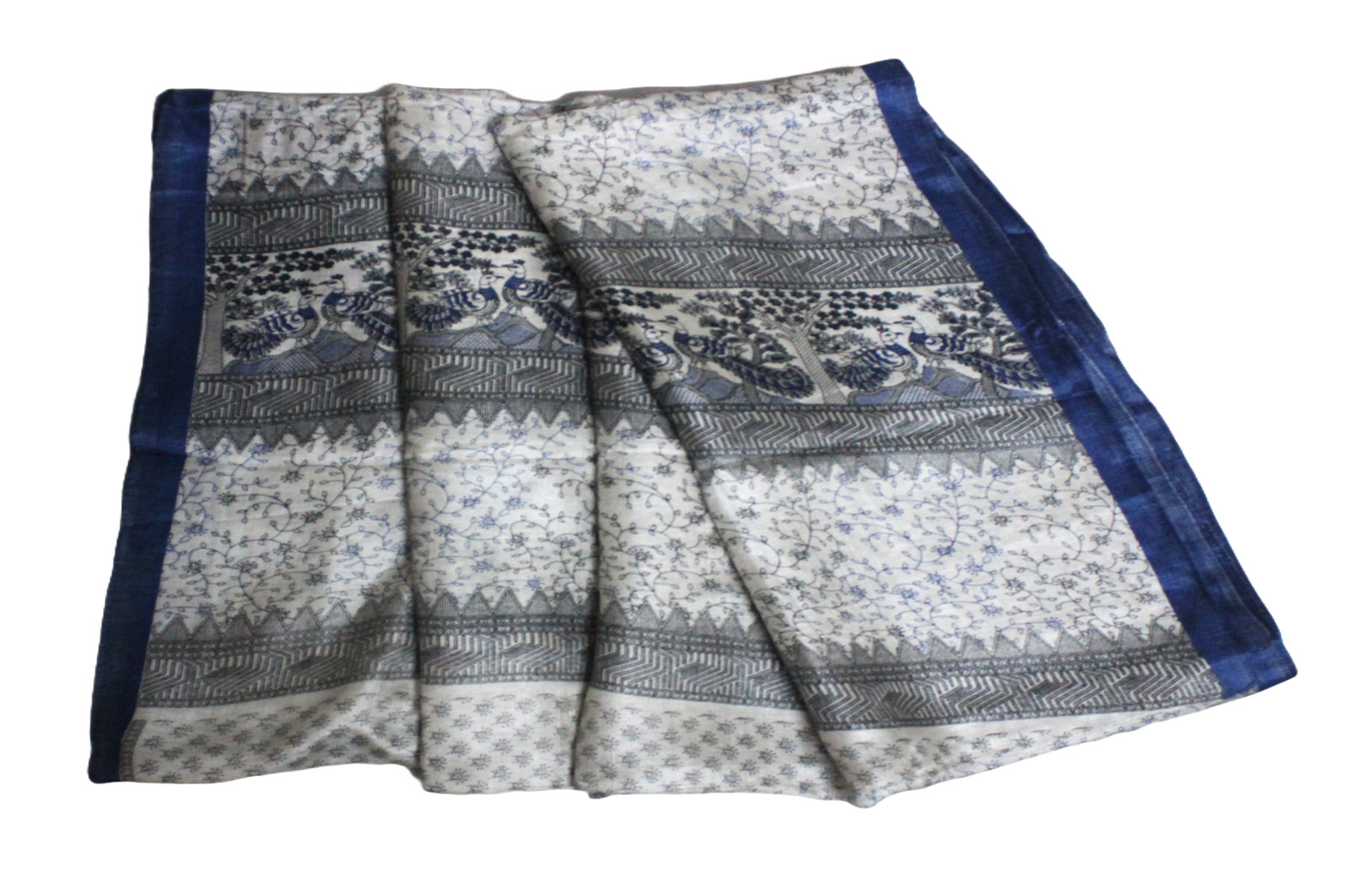 Silk Dress Indian Women Wrap Printed Home Decor Dressmaking Curtain Drape Sari