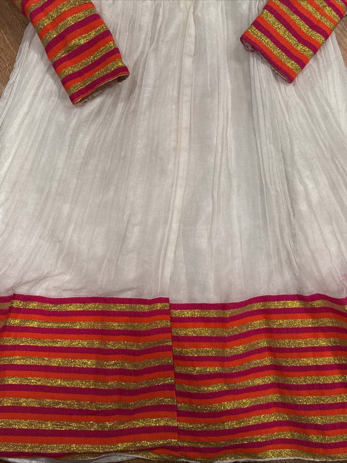Ethiopian Traditional Dress Handmade Habesha Kemis Embroidered Floral Maxi Dress