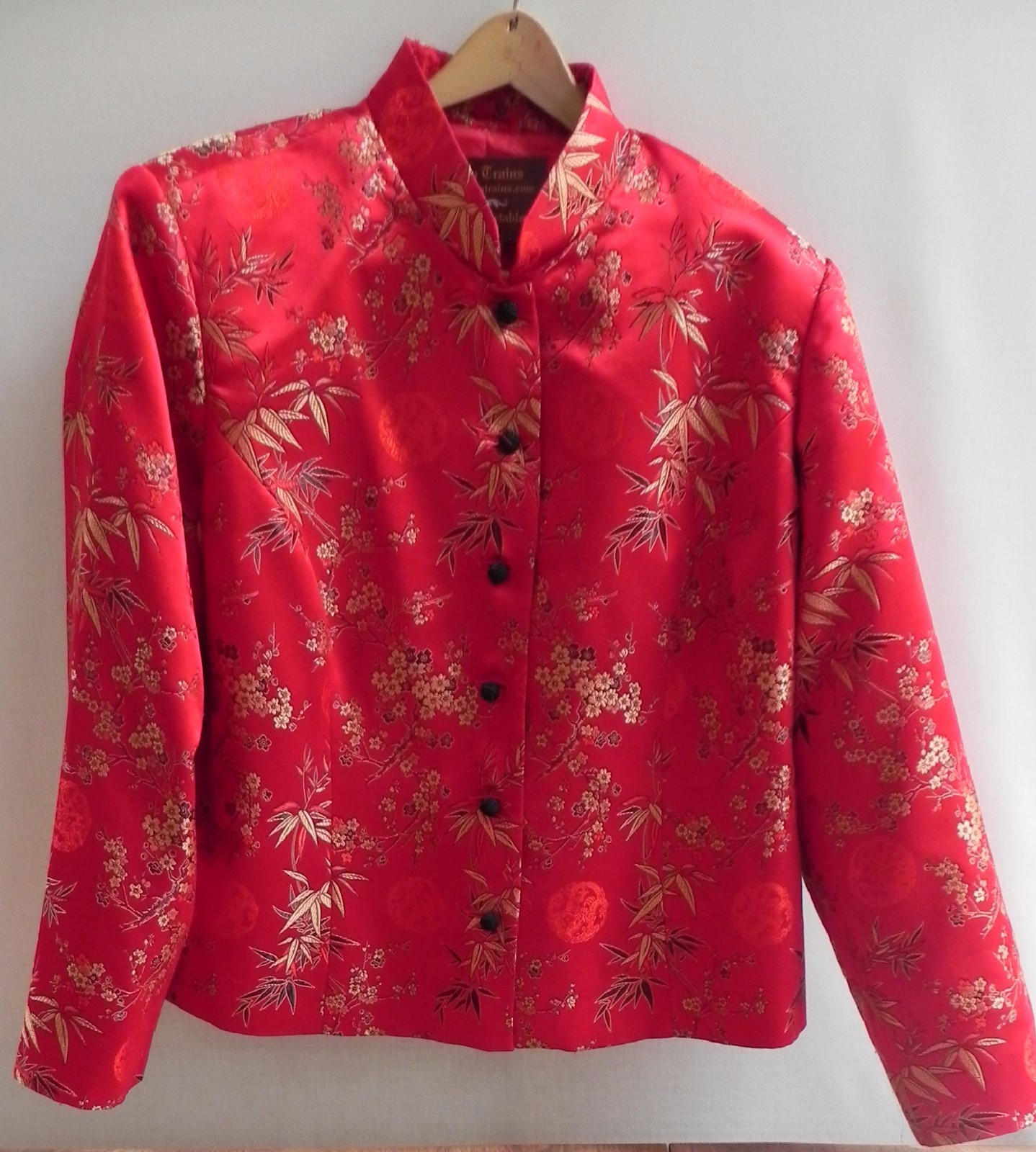 Asian Oriental Chinese Silk Jacket Lady’s Chinese Red “BEAUTIFUL”