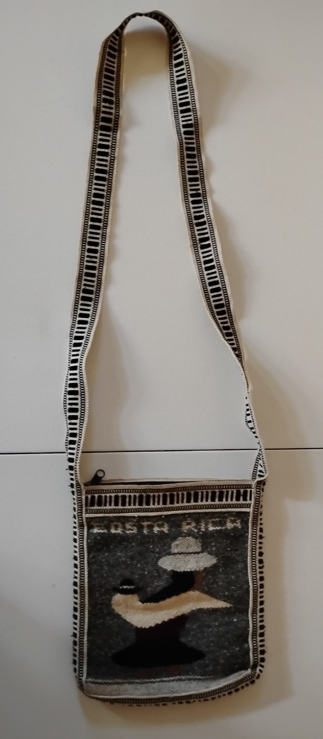 Handcrafted Artisan Crossbody 100% Wool with Zipper Unique Unisex Bag Costa Rica