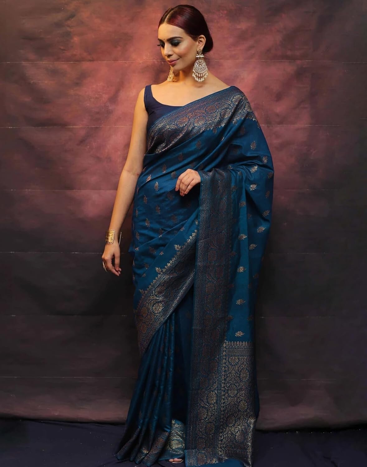 Women’s Kanjivaram Silk Saree Pure Silk with Blouse