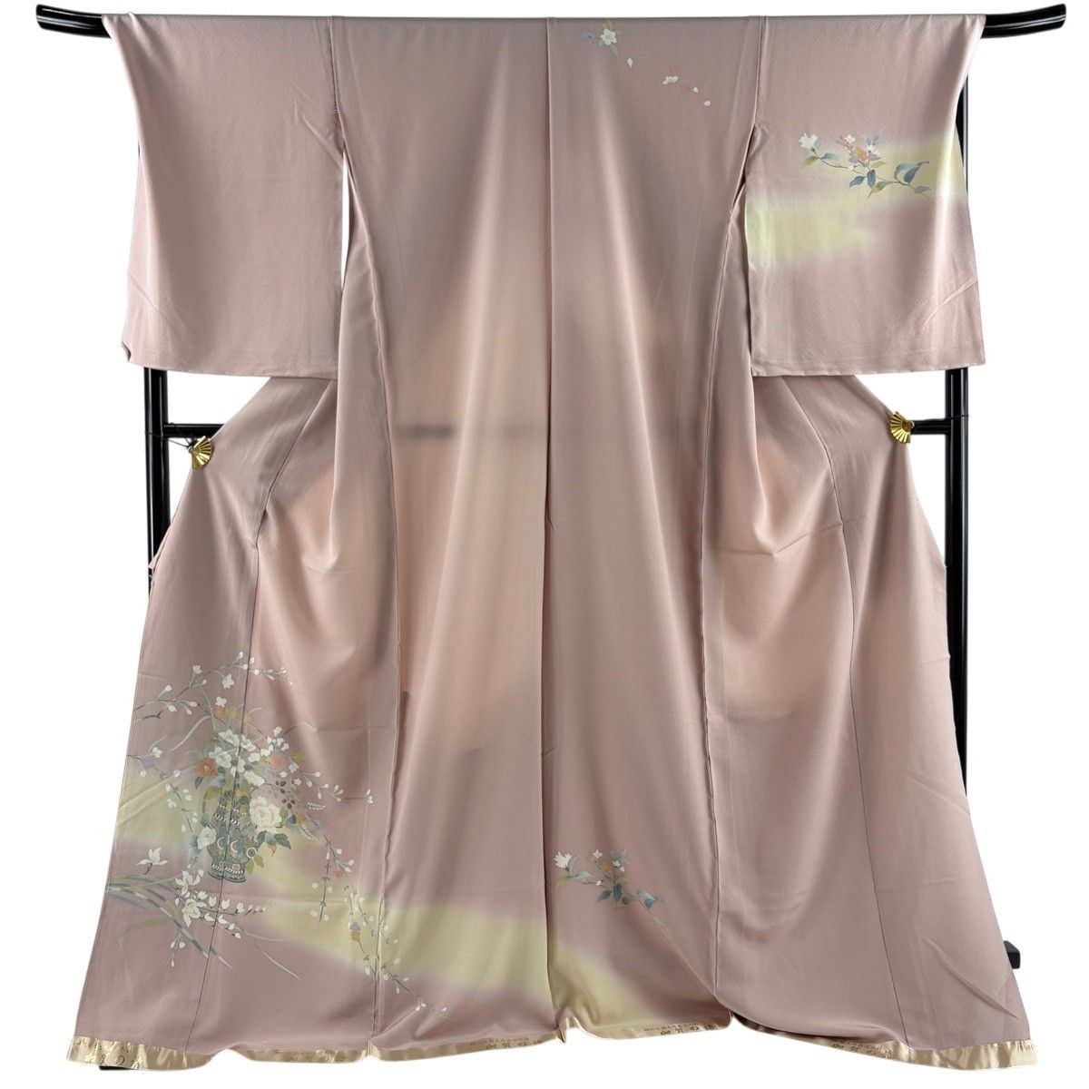 Tsukesage Kimono Gradation Multicolor Silk 174cm Finished Japanese Textile