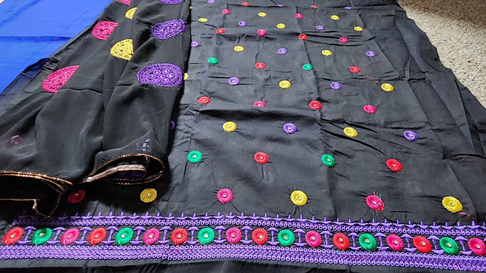 3 Peice 100% cotton Unstitched open fabric Salwar Kameez dupatta suit set