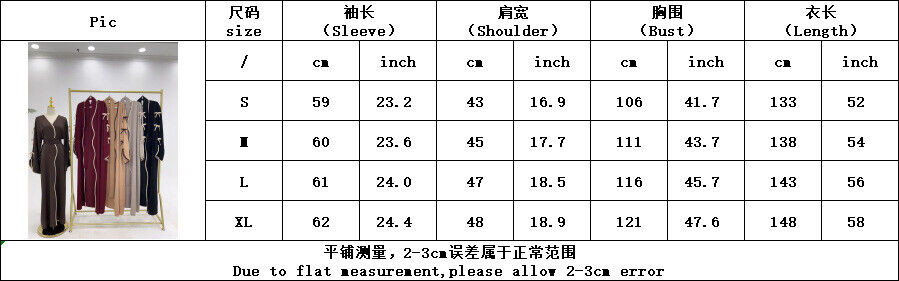 Muslim Eid Gown Modest Abaya Women Bow Batwing Sleeve Kaftan Dress Waist Robe