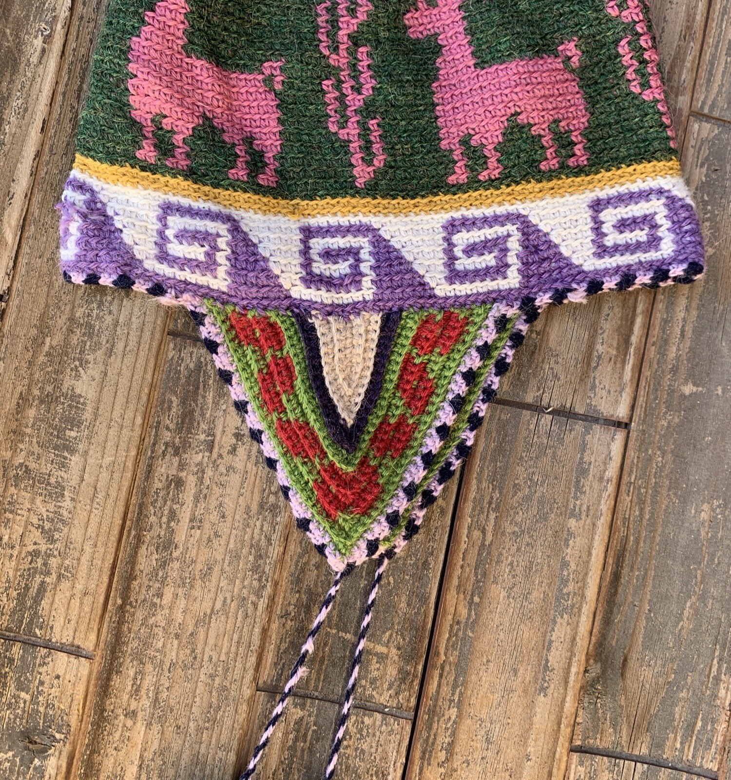 Hand Woven Peruvian Andes Andean Mountain Chullo Hat Colorful Maybe Vintage Peru