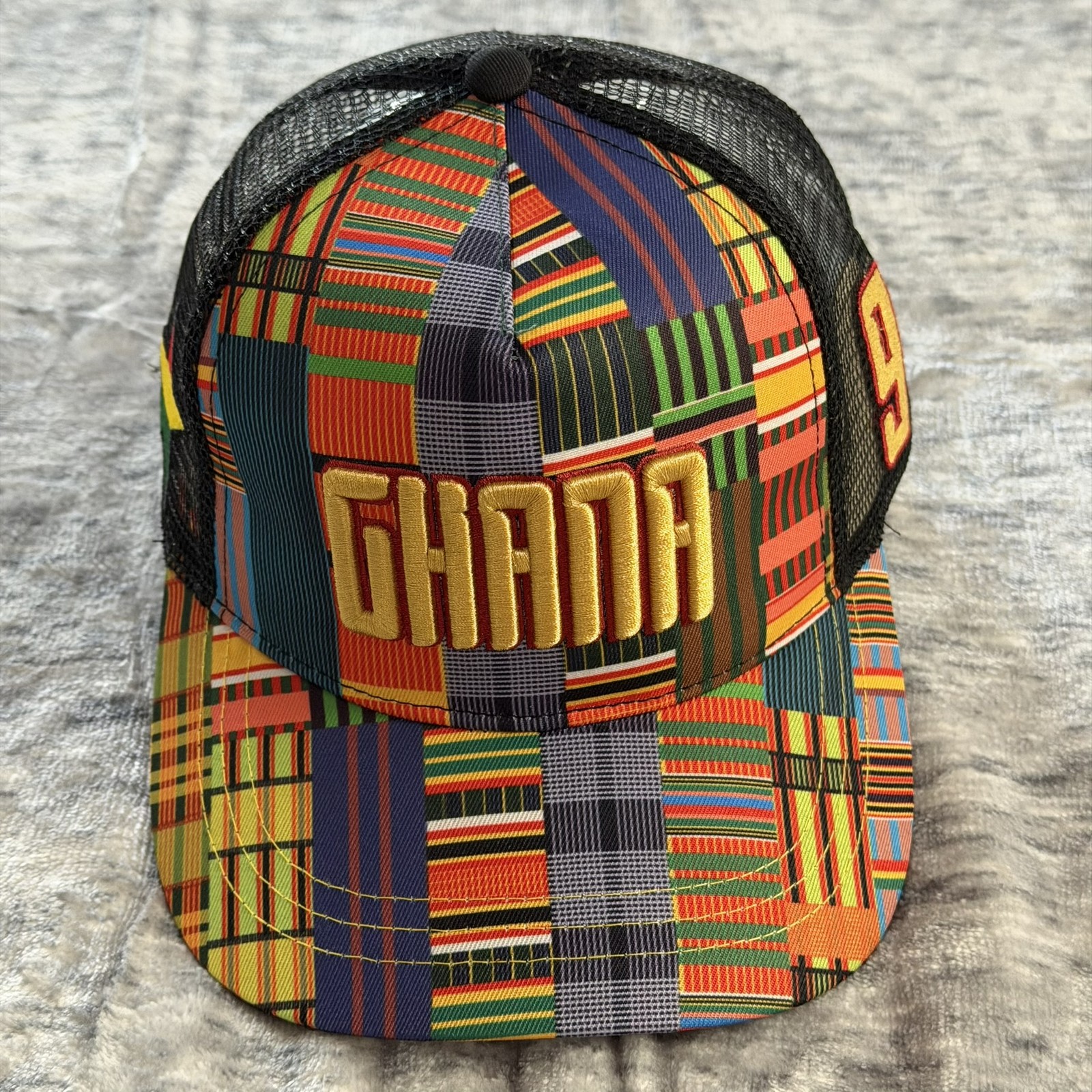 Headgear Classics Ghana Kente Trucker Hat Snapback African Print Cap Adjustable