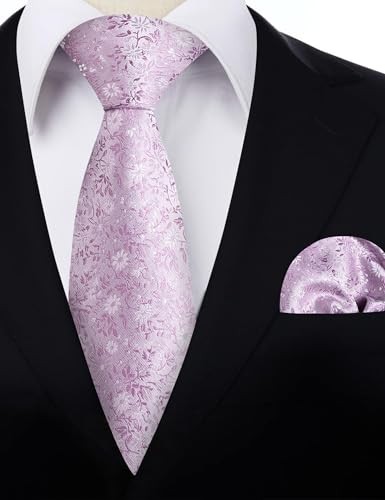 Mens 3.15inches Exquisite Floral Tie with Small Flower Printed 996-lilac