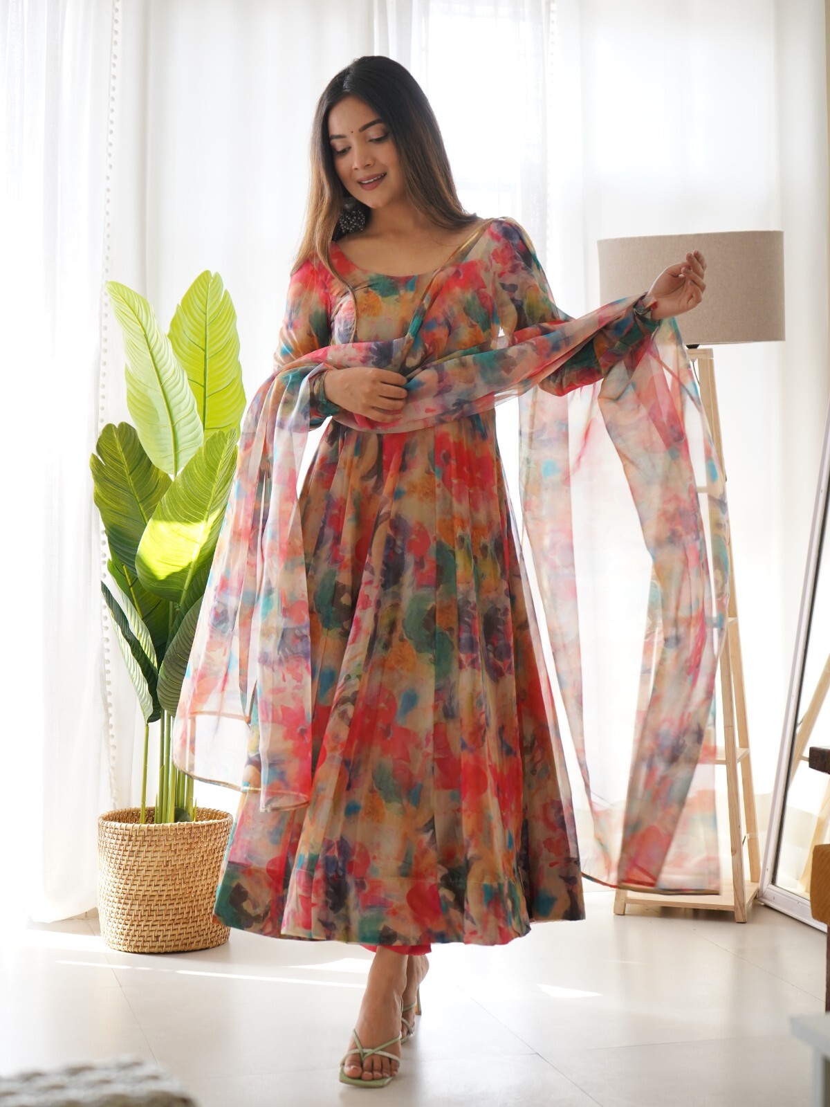 Anarkali suit long gown salwar kameez readymade 3 pcs suit party dress Eid suit