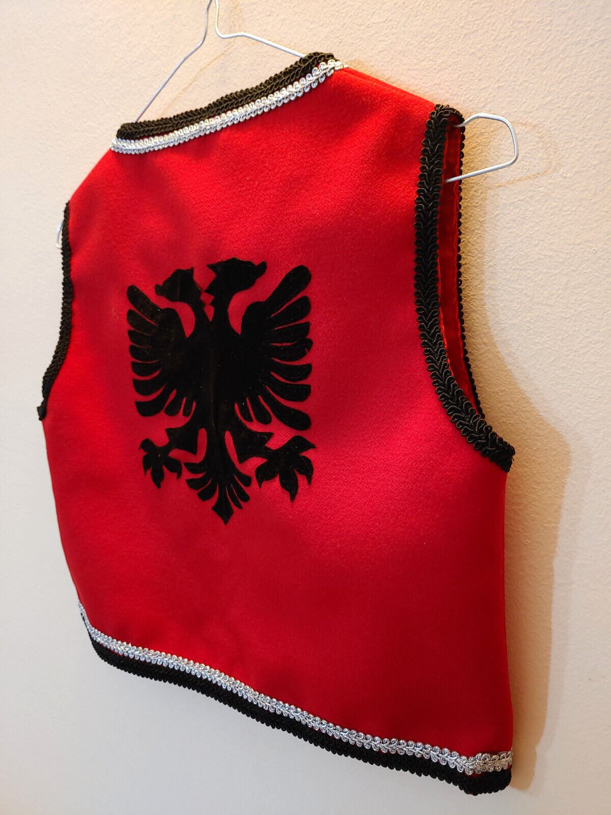 Boys Age: 3-4 Albanian Eagle Flag Xhamadan Jelek. Handmade Traditional Folk Coat