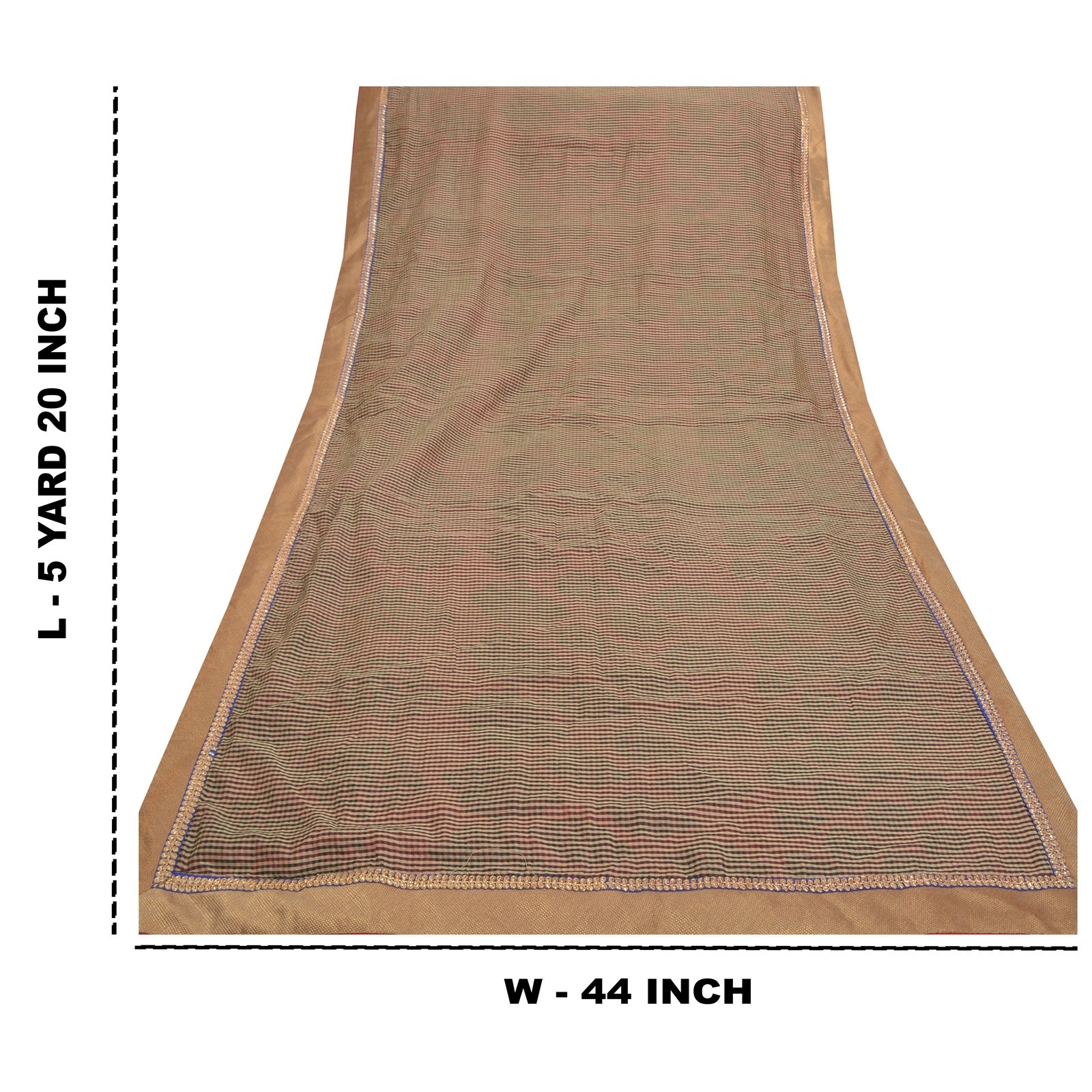 Sanskriti Vintage Pink &Cream Sarees Pure Georgette Embroidery Woven Sari Fabric