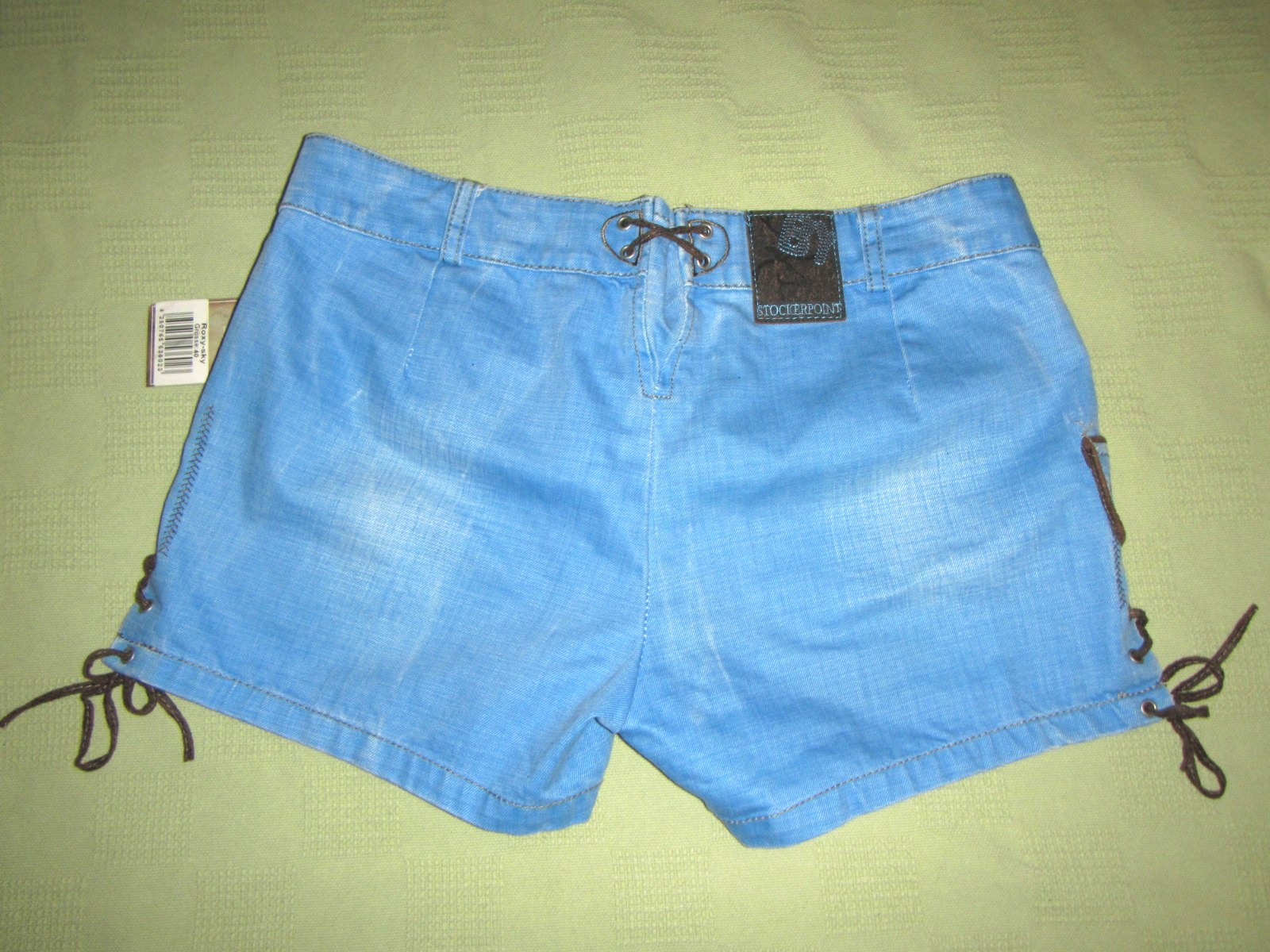 Stockerpoint Light Blue Cotton Lederhosen Jeans Shorts Size M 40 (34 Waist)