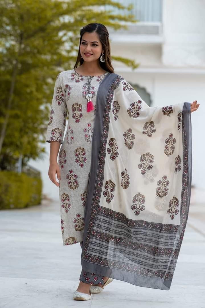 Readymade salwar kameez Kurta Pant Dupatta Set Indian Kurtis For Woman
