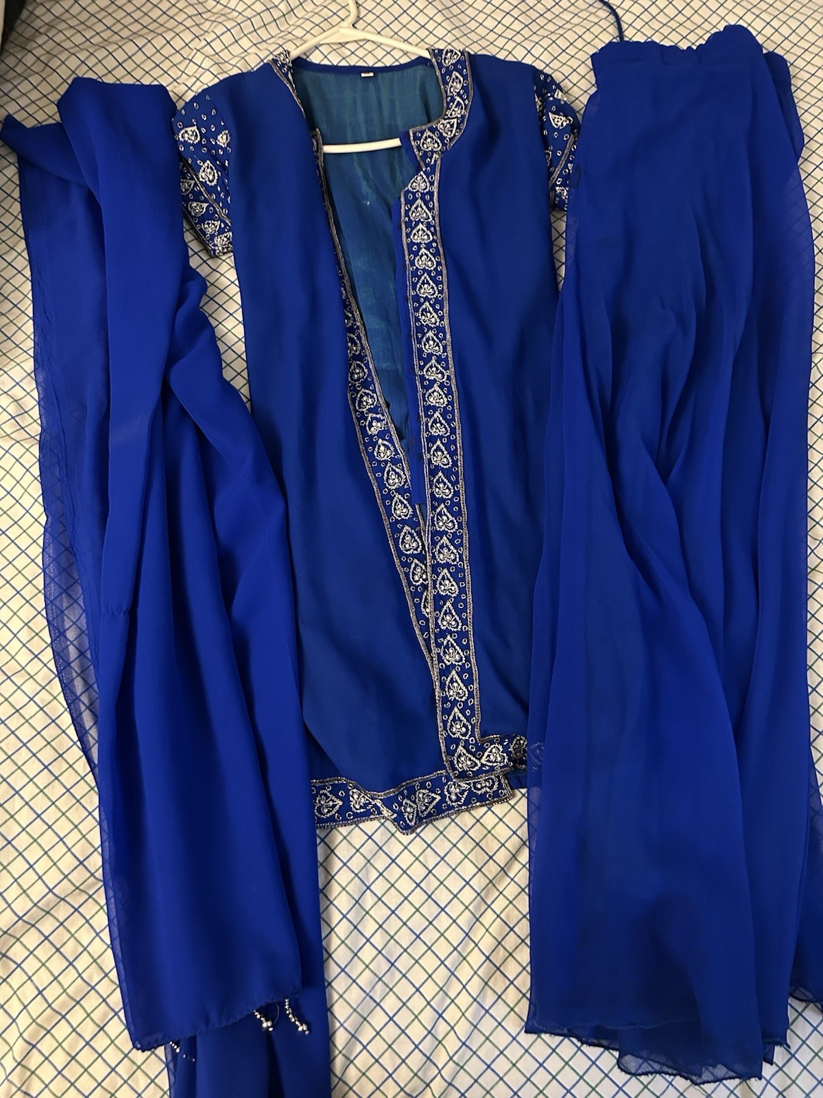 Juniors peacock Blue Lengha (Small)