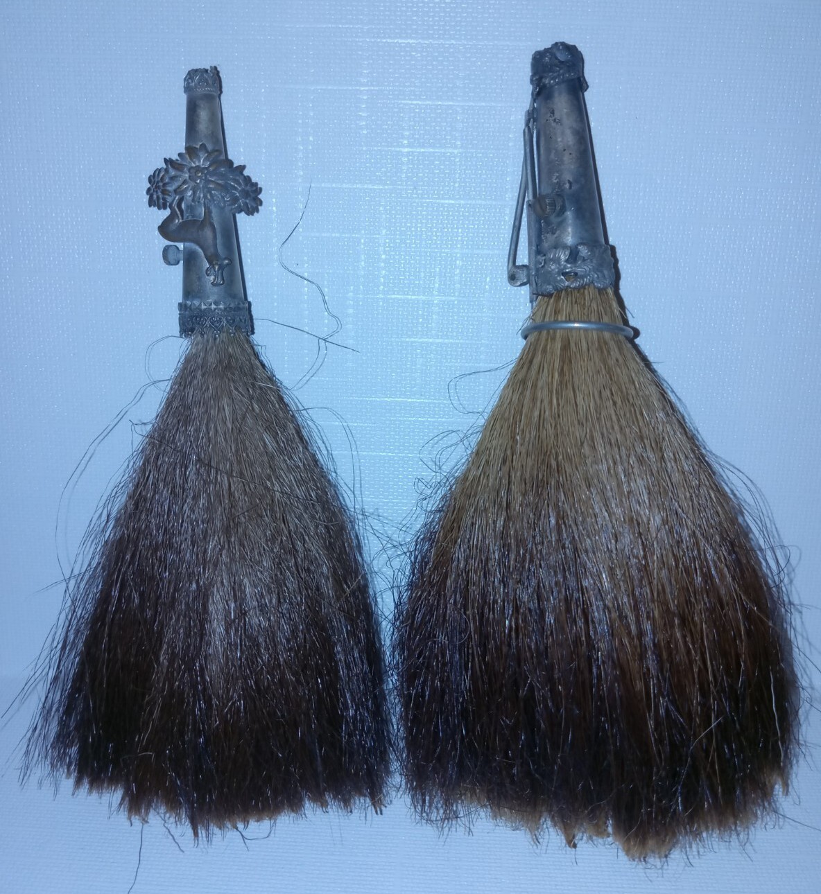 (2) 6″ Large Antique Scottish Celtic Irish Hat Kilt Pin Boar Horse Hair Bristle