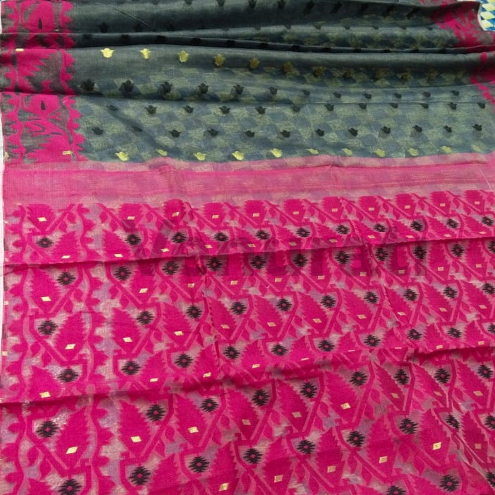 Handwoven Designer Dhakai Jamdani Saree Soft Cotton Saree Pure Cotton Soft Sari