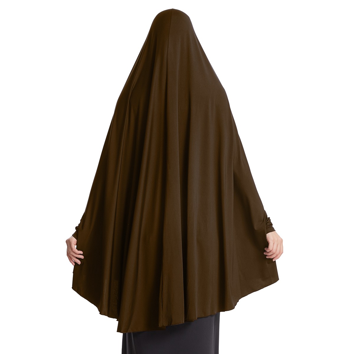 Prayer Khimar Solid Color Turban Muslim Women Hijab Headscarf Large Niqab Burka