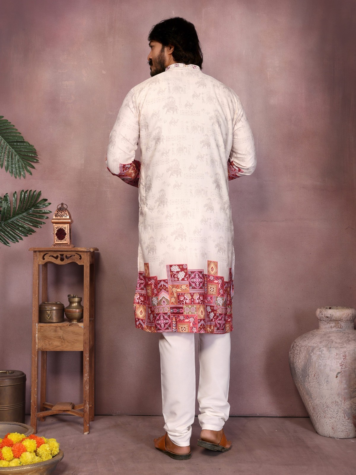 Men Kurta Set Pakistani Kurta Pyjama Indian Ethnic Suit Sherwani Style Wedding