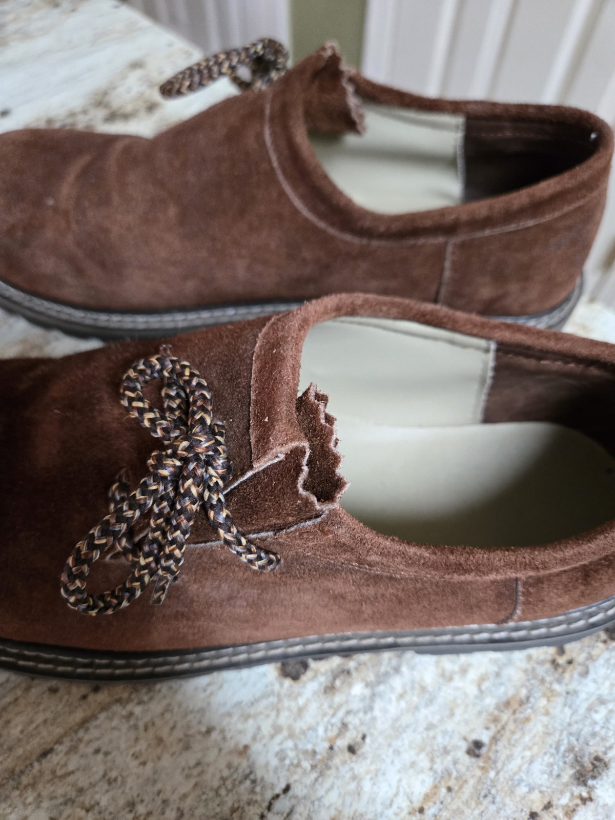 Mens German Haferl Brown Suede Shoes 45/US 12 Lederhosen Oktoberfest