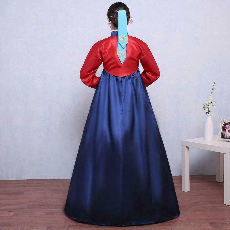 Korean Hanbok Women Dress Costume Ethnic Dance Traditional Long Sleeve Cosplay C