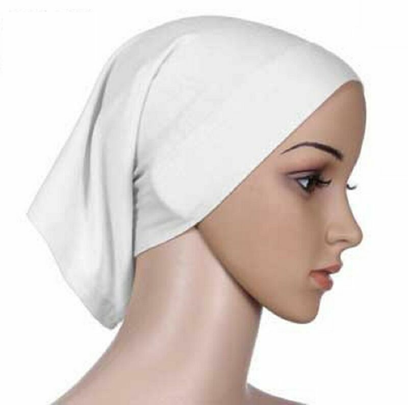 POLY BLEND TUBE UNDERSCARF CAP HIJAB MUSLIM SOFT STRETCHY –BUY2,GET 1 FREE