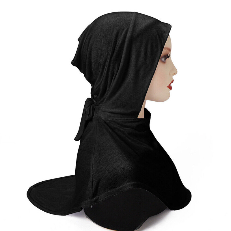 Muslim Middle Eastern Solid Color Bandage Elastic Base Hat Scarf Nikab Cap Hat