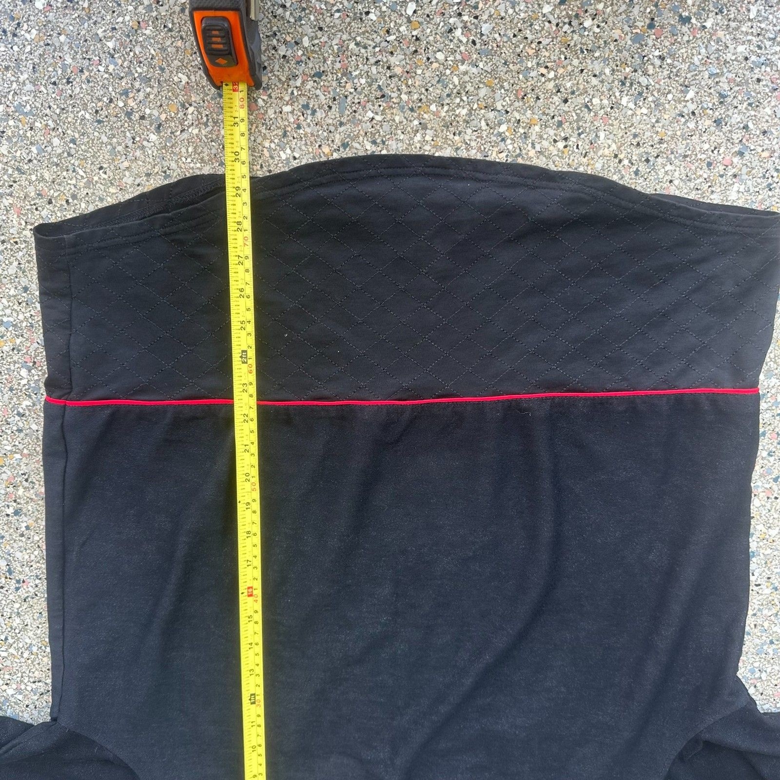 Husdon Outerwear Mens 2XL XXL Long Sleeve Black Quited Red detail shirt