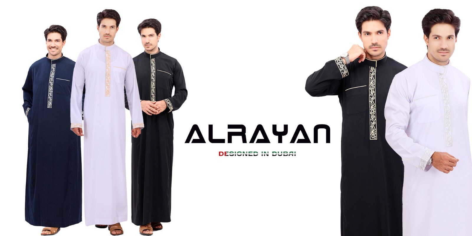 Men’s thoub Dishdasha Thoub Muslim Islamic Abaya Daffah Kaftan AL-Rayan