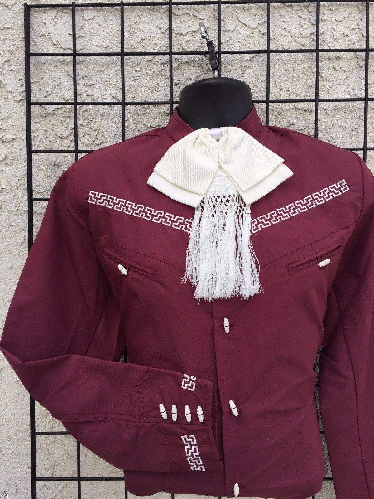 MEXICAN WESTERN SHIRT STITCHED CHARRO GALA. CAMISA CHARRA ESPUELA DE ORO