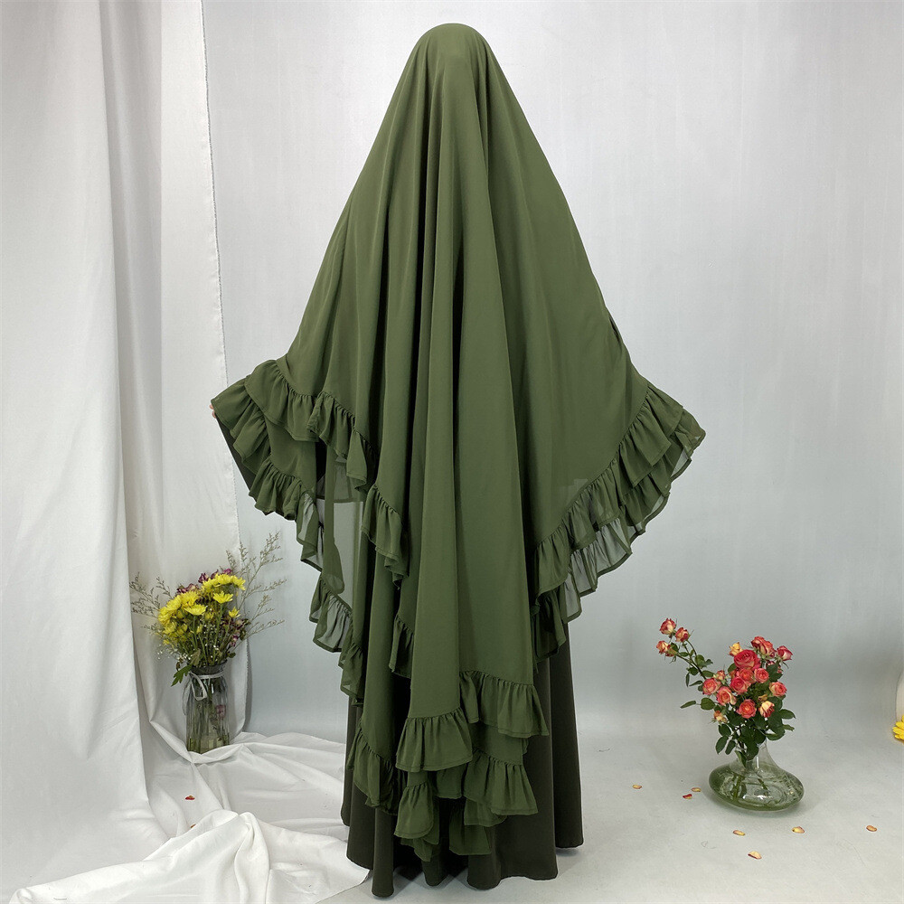 Islamic Women Overhead Large Khimar Muslim Hijab Prayer Niqab Kaftan Burqa Top