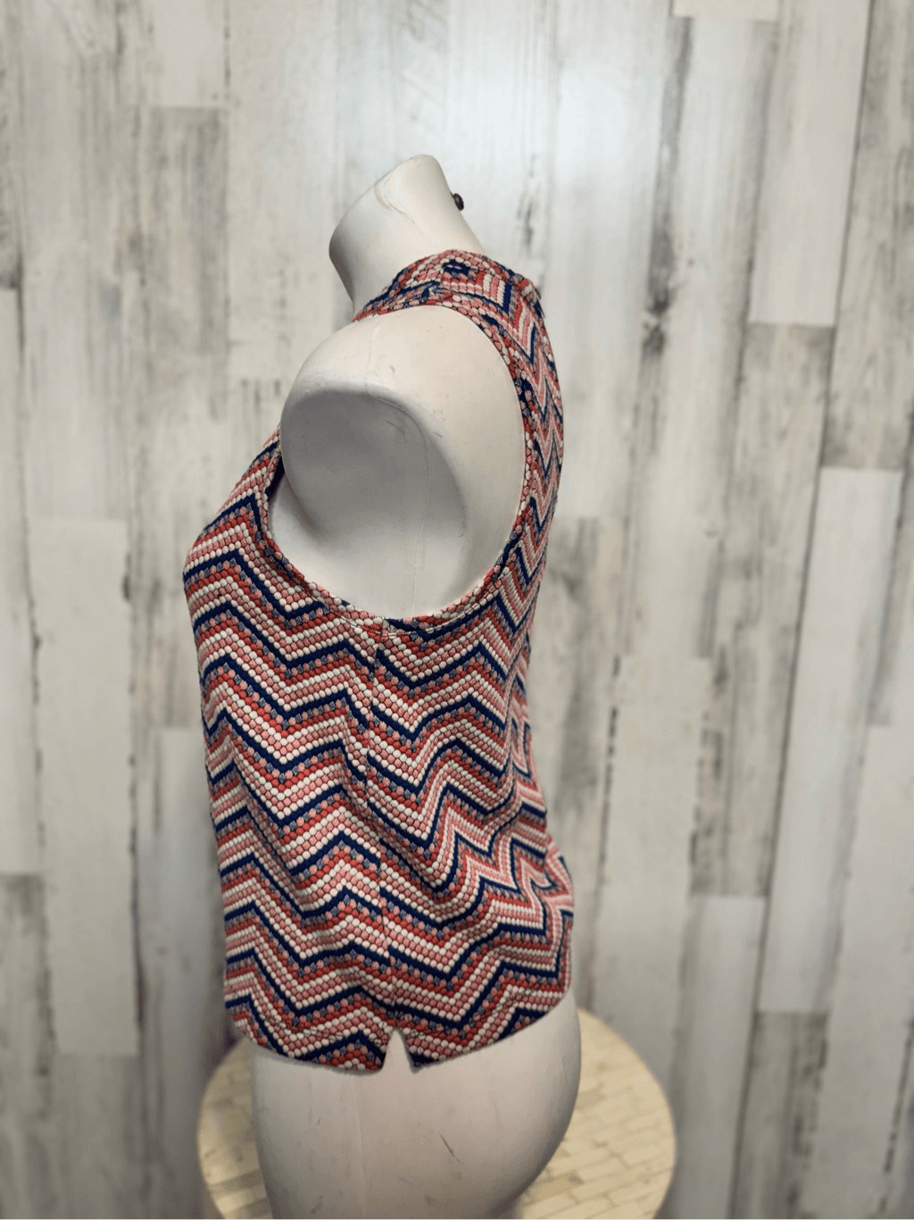 Anthropologie Jacquard Zig Zag Sleeveless Tank Top Size Medium