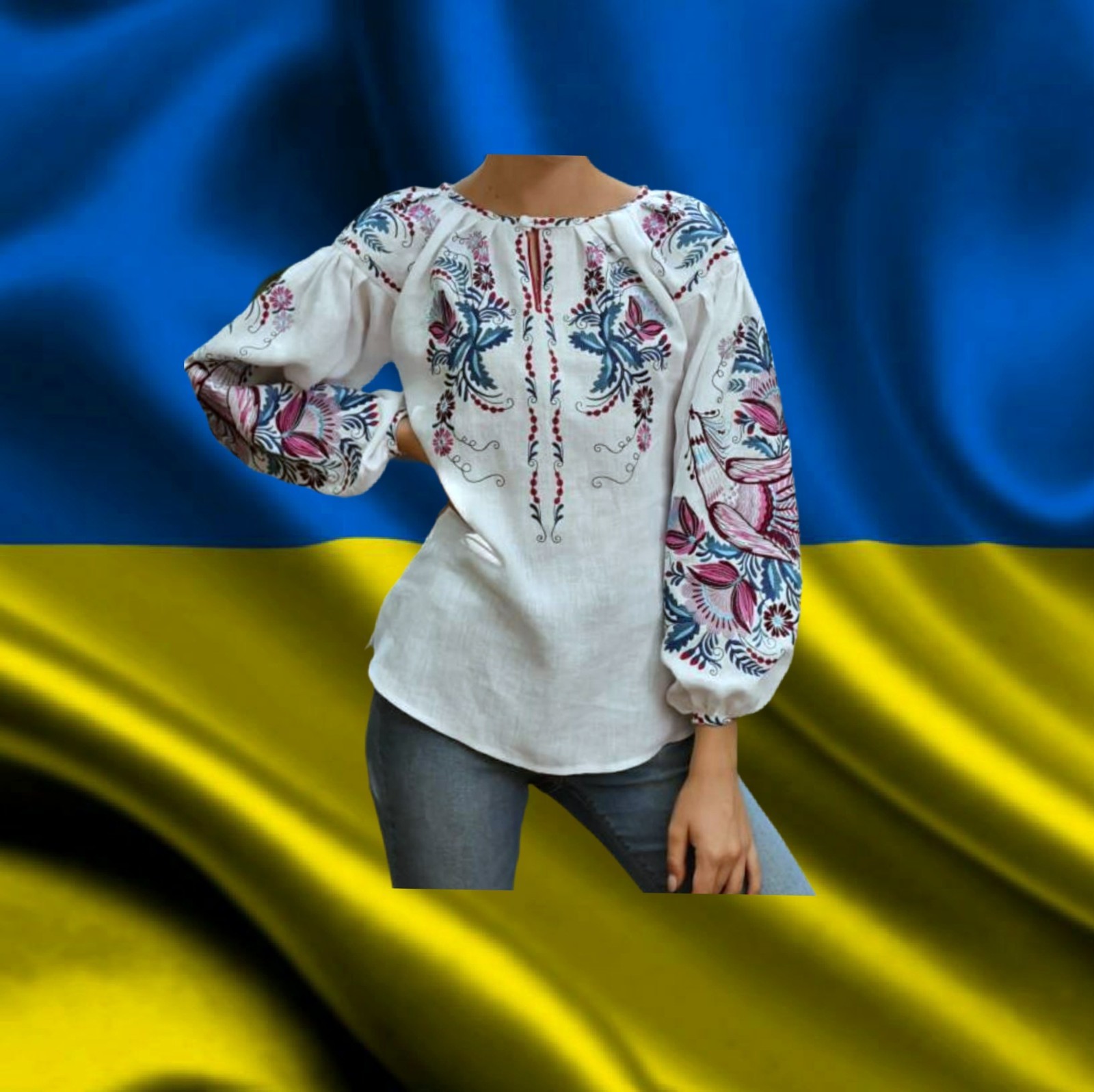 S,M,L,XL,2XL-4XL Traditional Ukrainian embroidered blouse,Vyshyvanka Linen 100%