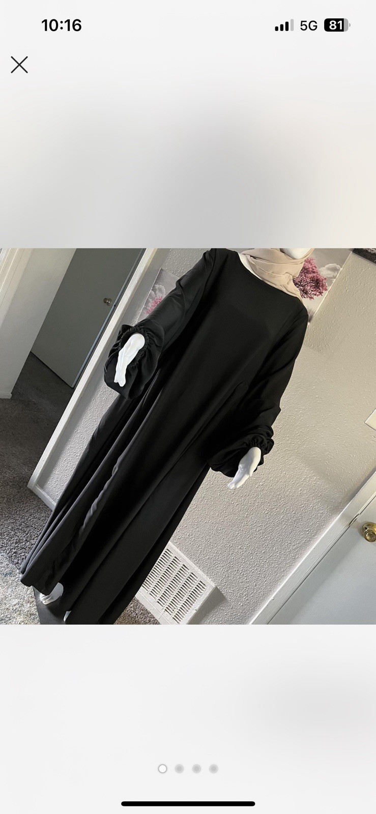 Long New Design Khimar With Lantern Sleeve Abaya