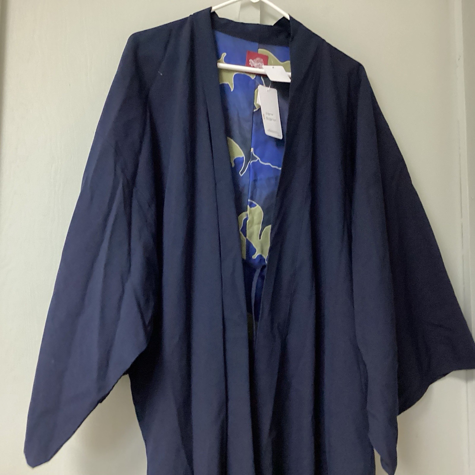 New Nippon DNA Traditional Kimono Robe Blue Navy One Size OS Cotton Blends