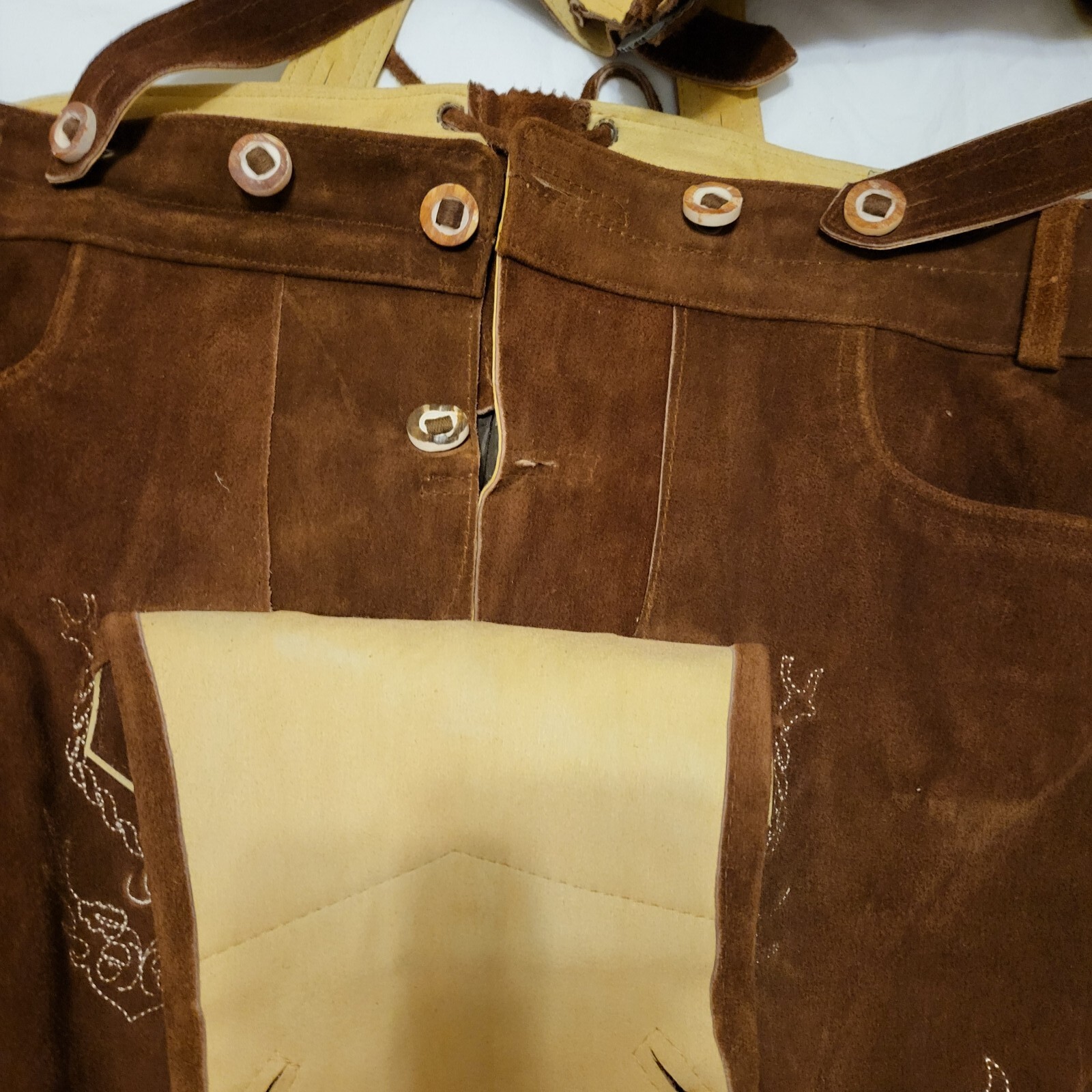 Schöneberger Men’s Bavarian Trach ten Oktoberfest Leather Trousers Size 40