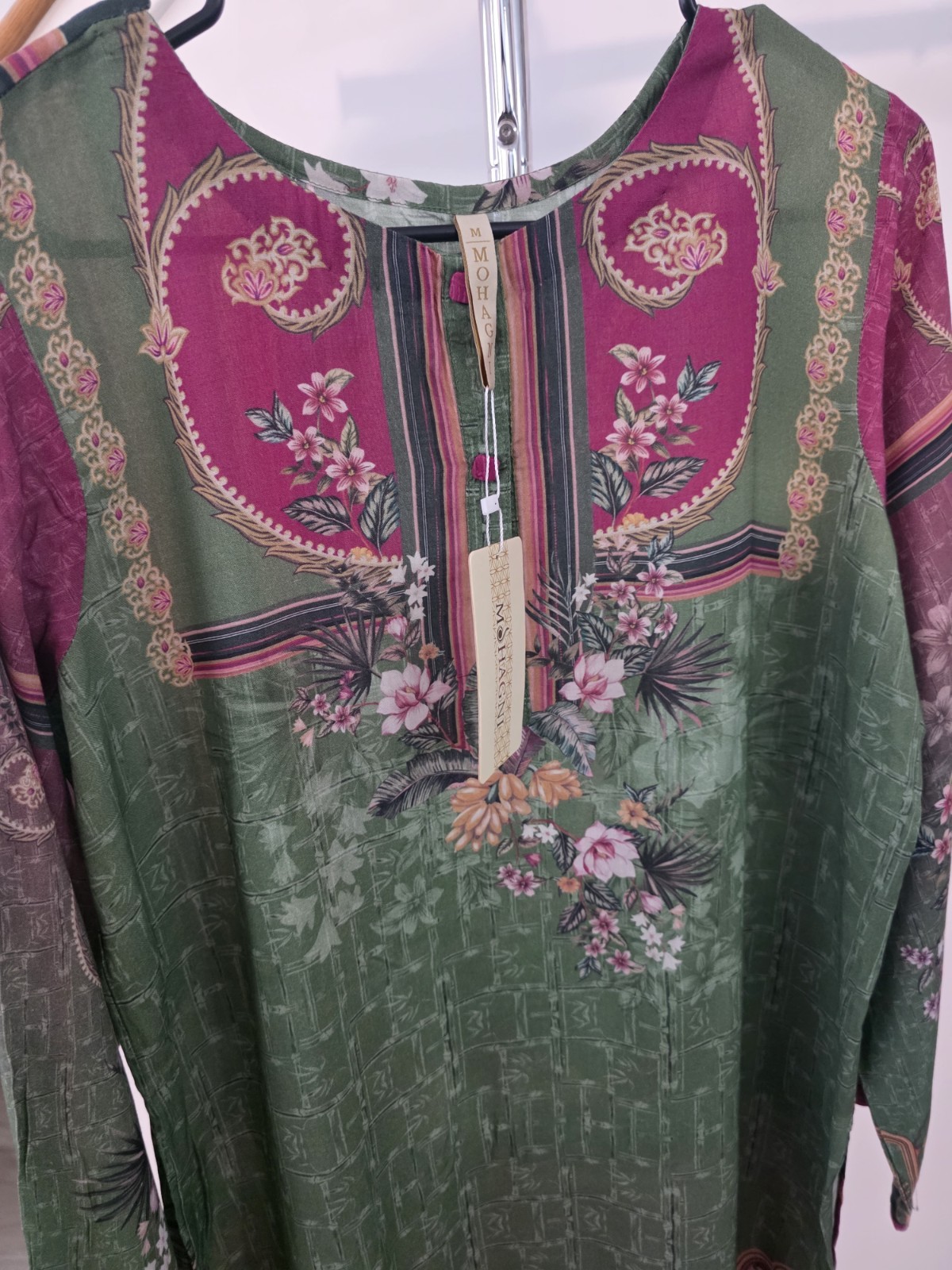 Pakistani/Indian Kurti Kurta Punjabi Desi Dress Kameez Size M Top Linen Shirt