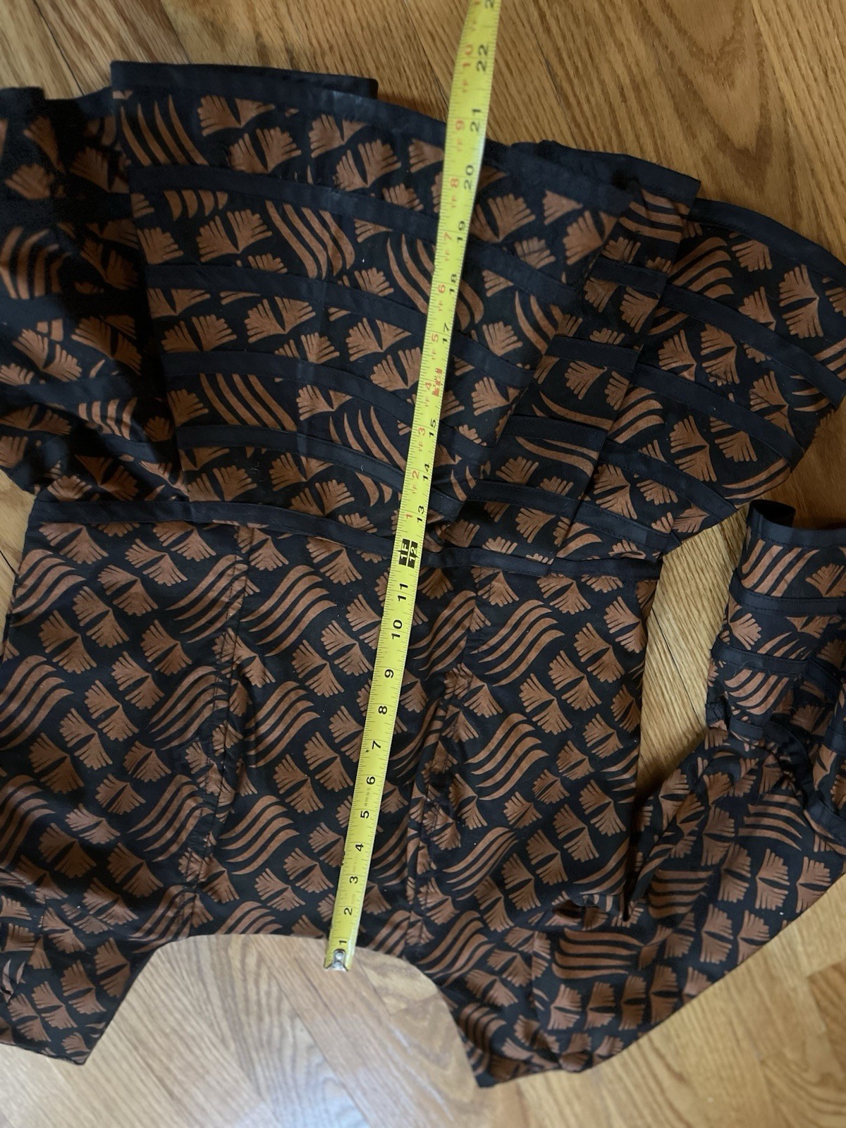 African print Brown and Black Skirt Set