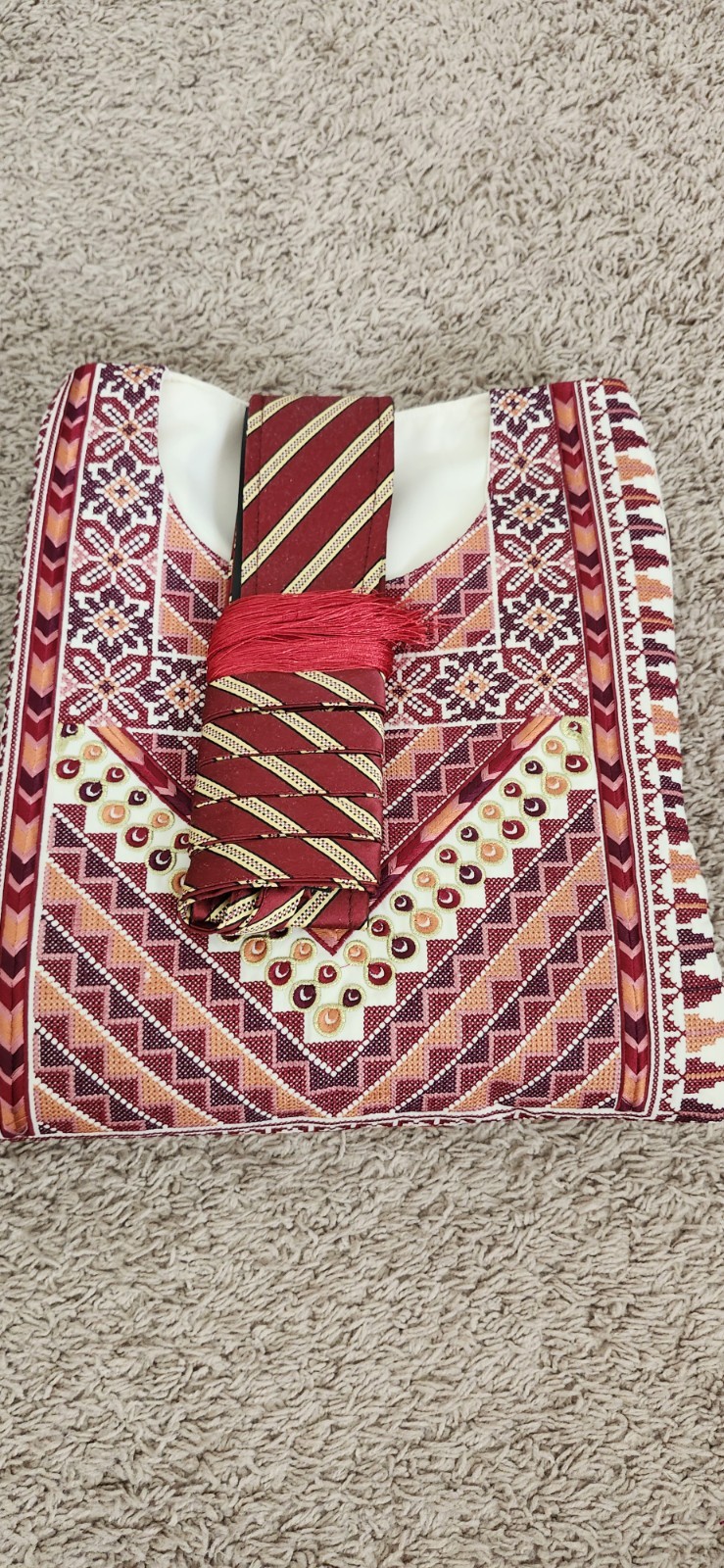 Palestinian Thobe Girl Age 10-12 51 In Length Embroidered Tatreez Made in Palest