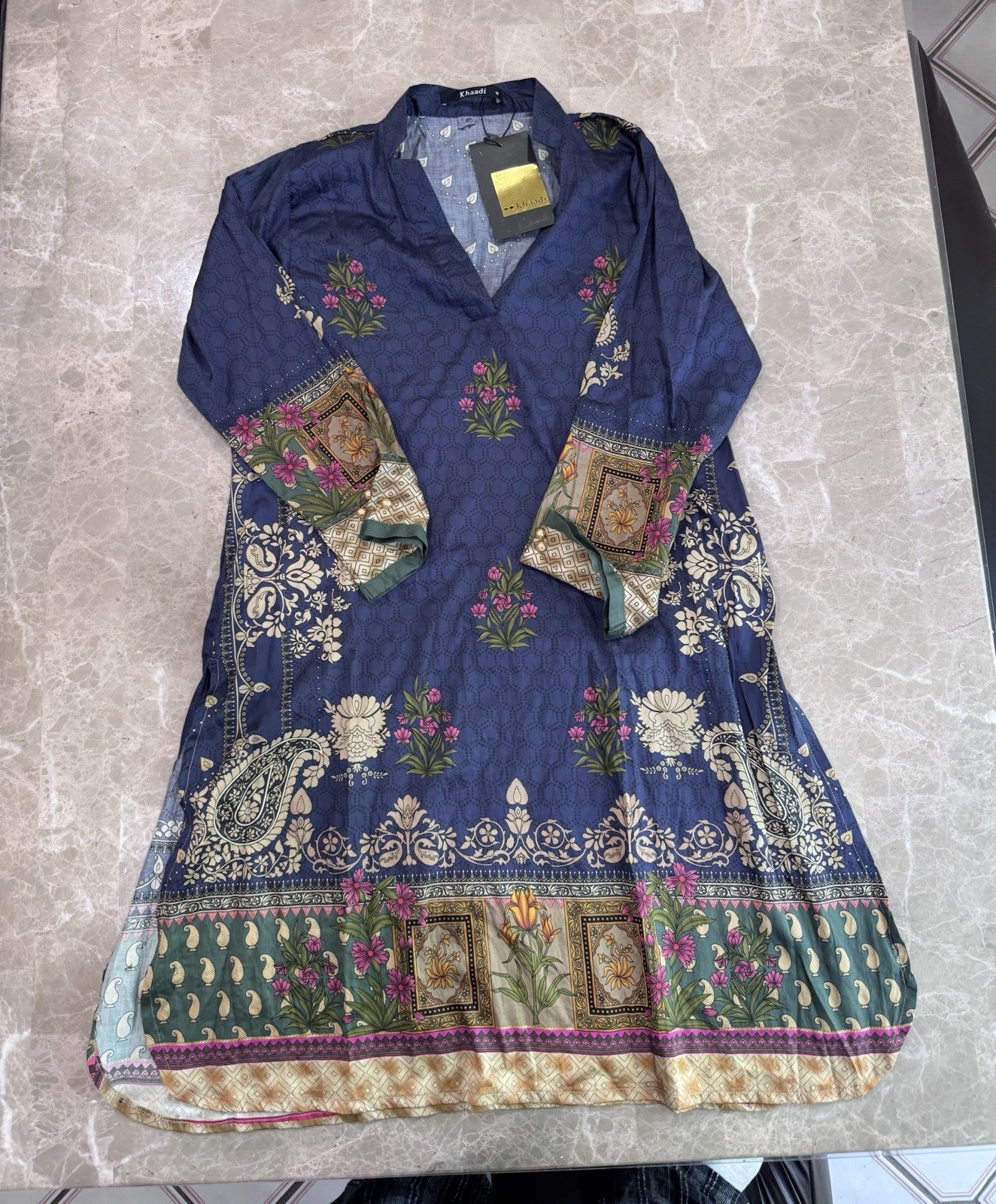 NWT Khaadi Purple Printed Kurta | Size Medium
