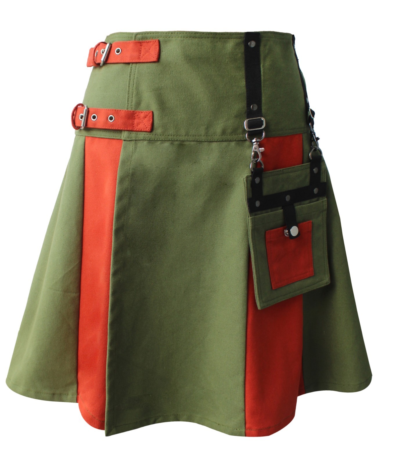 Men’s Scottish Handmade Utility Kilt – Multi Color Canvas & 100% Cotton Kilt